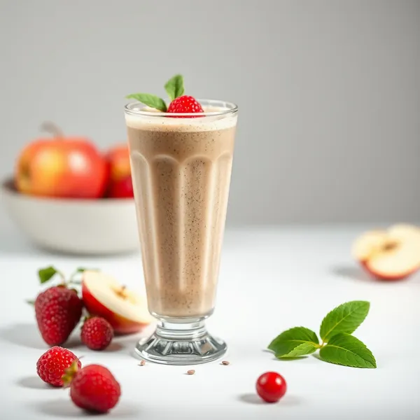 Smoothie de Semente de Chia e Suco de Maçã Pré-Treino