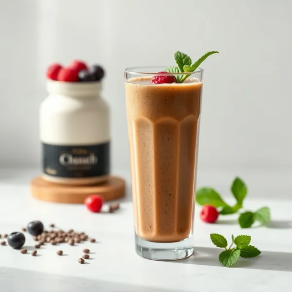 Smoothie aus Kaltem Kaffee mit Chia Vor dem Training
