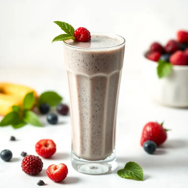 Smoothie de Chia e Iogurte Grego Pré-Treino