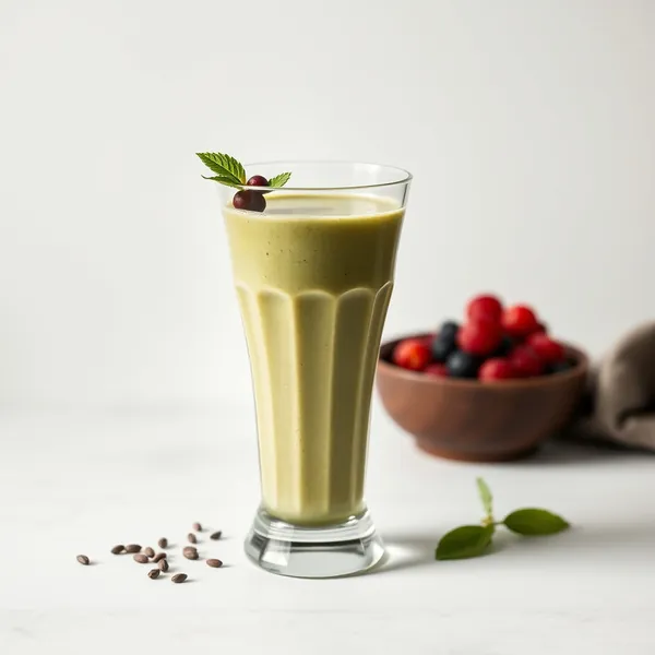 Pre-Workout Chia Samen Matcha Tee Smoothie