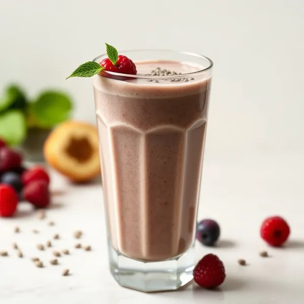 Smoothie de Chia e Leite de Ervilha Pré-Treino