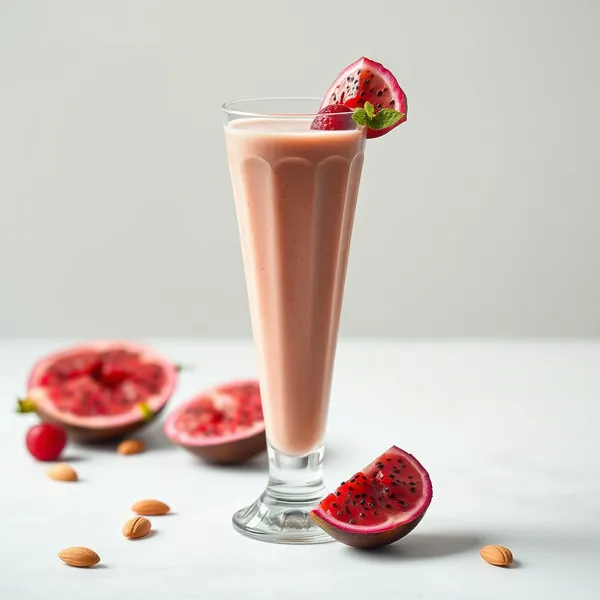Batido Pre-Entrenamiento de Fruta Dragón, Almendra y Leche de Coco