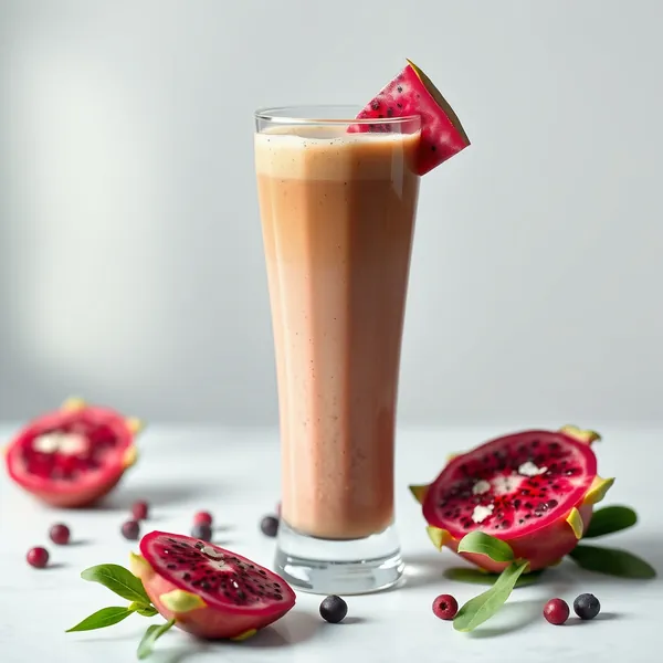 Smoothie de Café Frio com Fruta Dragão Pré-Treino
