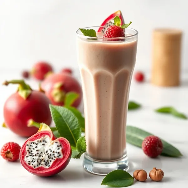 Smoothie de Dragonfruit e Avelã Pré-Treino