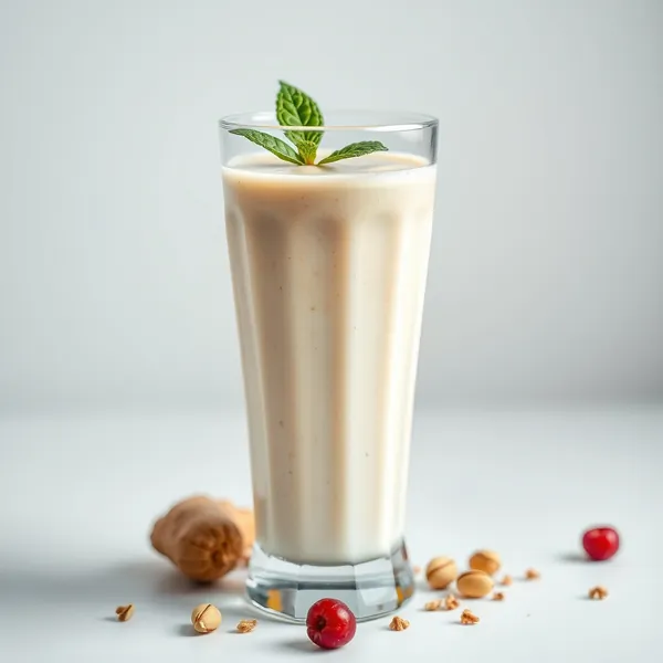 Smoothie mit Ingwer und Pistazien vor dem Training