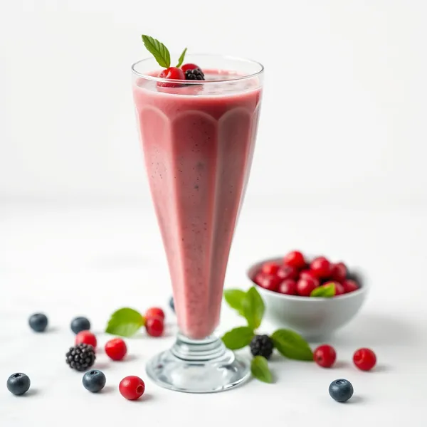 Smoothie aus Reis mit Milch und Goji vor dem Training