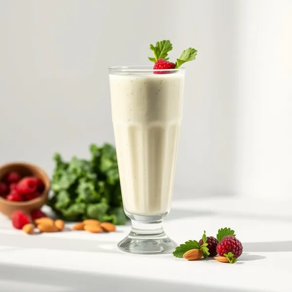 Pre-Workout Kale Almond Coconut Milk Smoothie