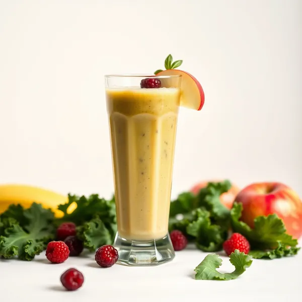 Smoothie de Kale e Suco de Maçã Pré-Treino