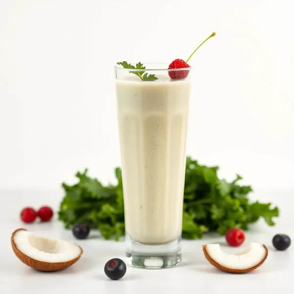 Smoothie de Couve e Água de Coco Pré-Treino