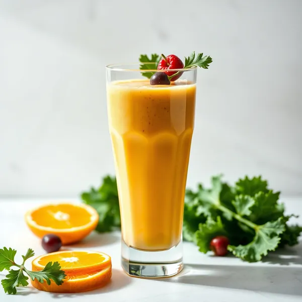 Pre-Workout Kale Orange Juice Smoothie