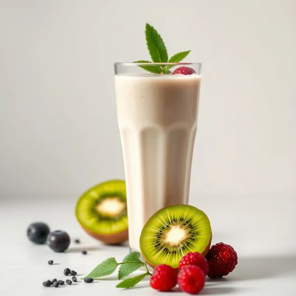 Smoothie Kiwi und Hanfmilch Pre-Workout