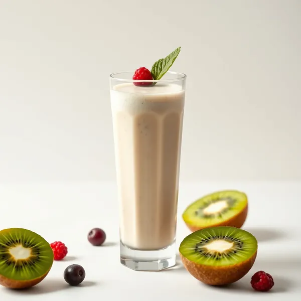 Smoothie de Kiwi e Leite de Arroz Pré-Treino