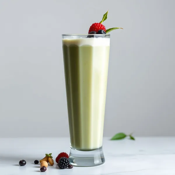 Smoothie de Matcha e Leite de Caju Pré-Treino