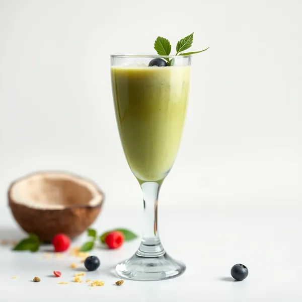 Smoothie Pré-Treino de Matcha e Água de Coco