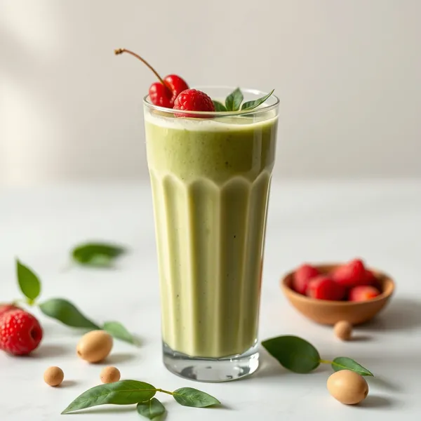 Matcha-Pistazien-Milch-Smoothie vor dem Training