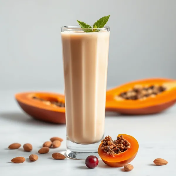 Pre-Workout Papaya Almond Milk Smoothie