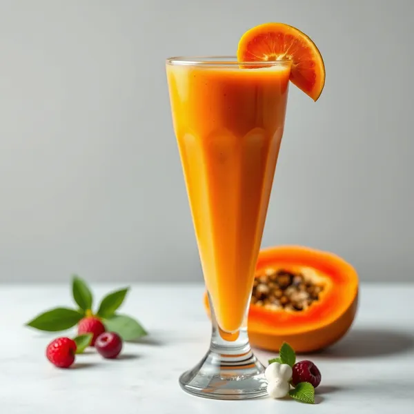 Smoothie de Suco de Papaya e Maçã Pré-Treino