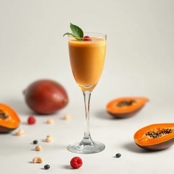 Smoothie de Papaya e Leite de Caju Pré-Treino