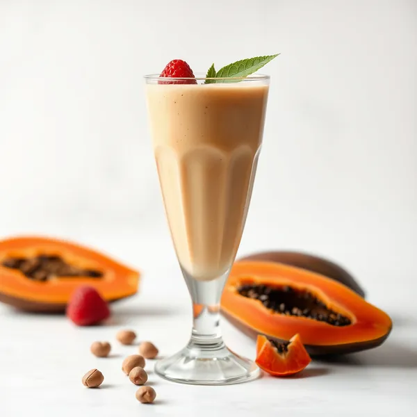 Pre-Workout Papaya Hazelnut Milk Smoothie
