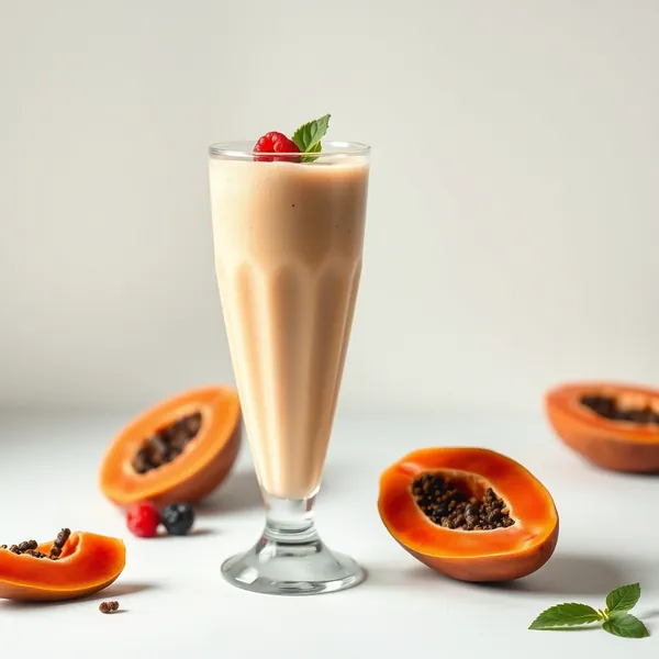 Smoothie di Papaya e Kefir Prima dell'Allenamento