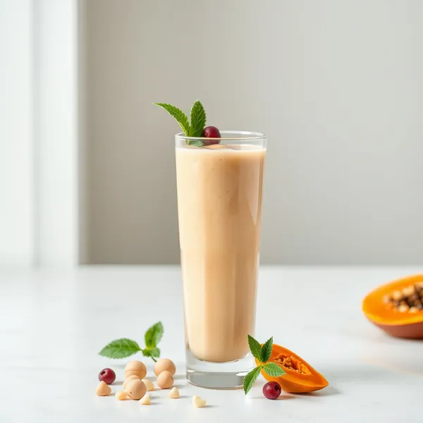 Smoothie de Papaya e Leite de Macadamia Pré-Treino