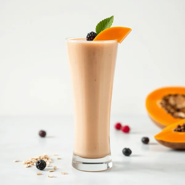 Smoothie de Papaya e Leite de Aveia Pré-Treino