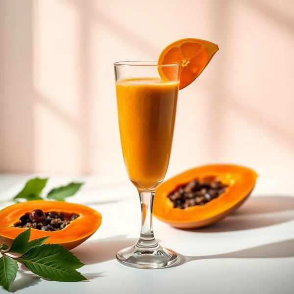 Pre-Workout Papaya Orange Juice Smoothie
