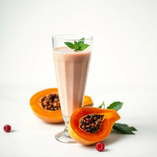 Smoothie de Papaya e Leite de Espelta Pré-Treino