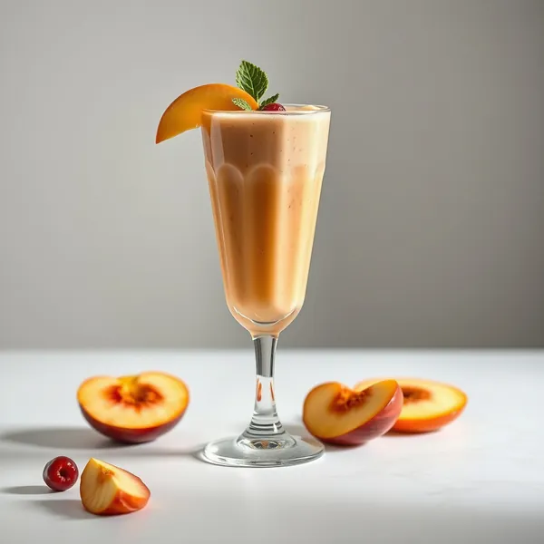 Pre-Workout Peach Apple Juice Smoothie