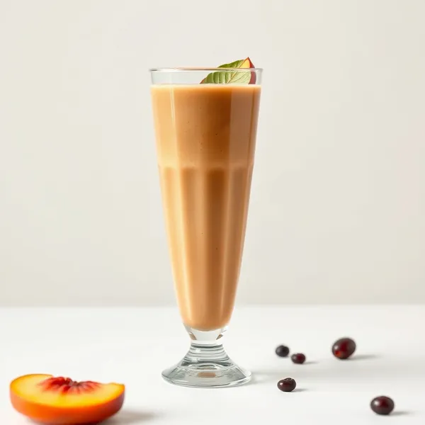 Smoothie di Caffè Freddo e Pesca Prima dell'Allenamento