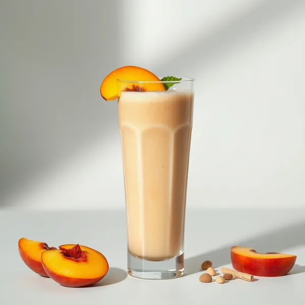 Pre-Workout Peach Hazelnut Milk Smoothie