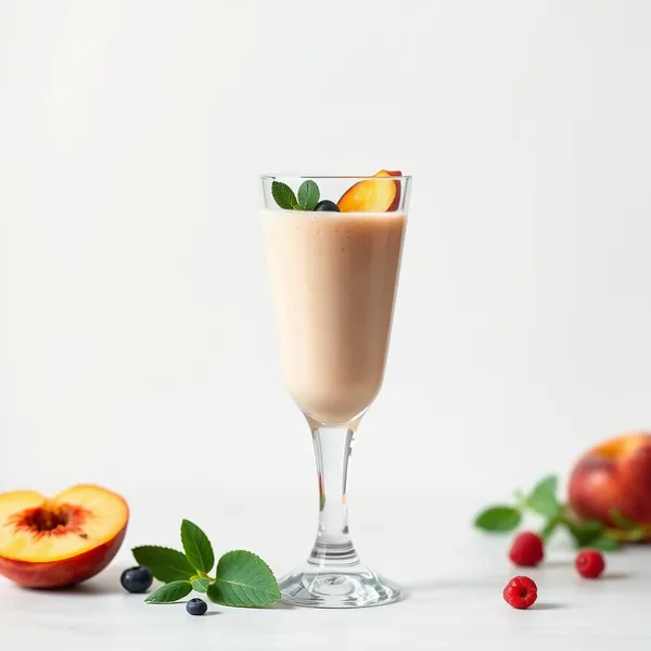 Smoothie de Kefir de Pêssego Pré-Treino