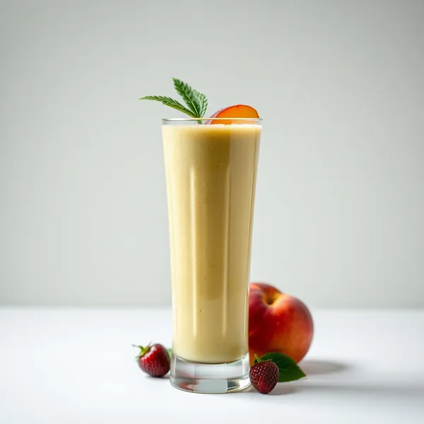 Pre-Workout Peach Matcha Tea Smoothie