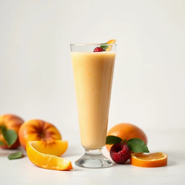 Pre-Workout Peach Orange Juice Smoothie