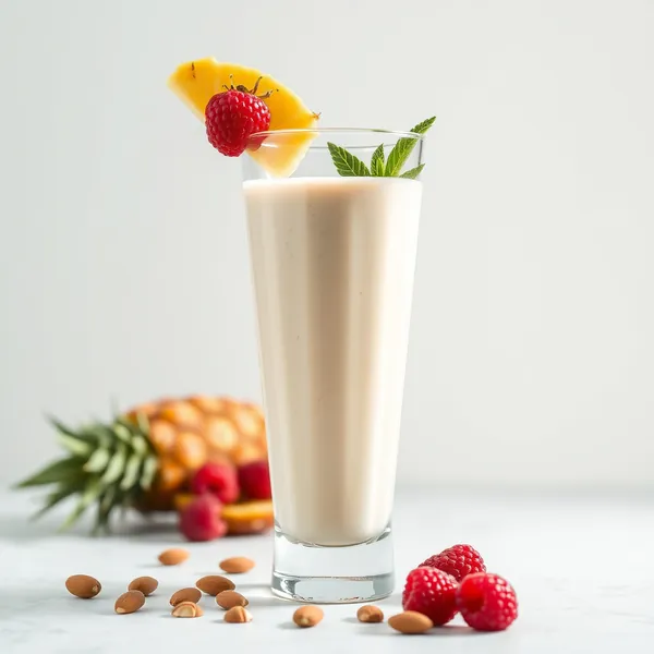 Batido de Piña, Almendra y Leche de Coco Pre-Entrenamiento