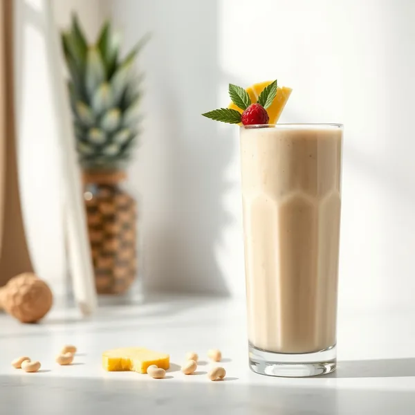 Ananas-Cashew-Milch-Smoothie Vor dem Training