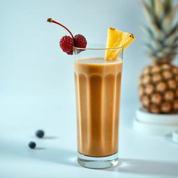 Batido de Piña y Café Frío Pre-Entrenamiento