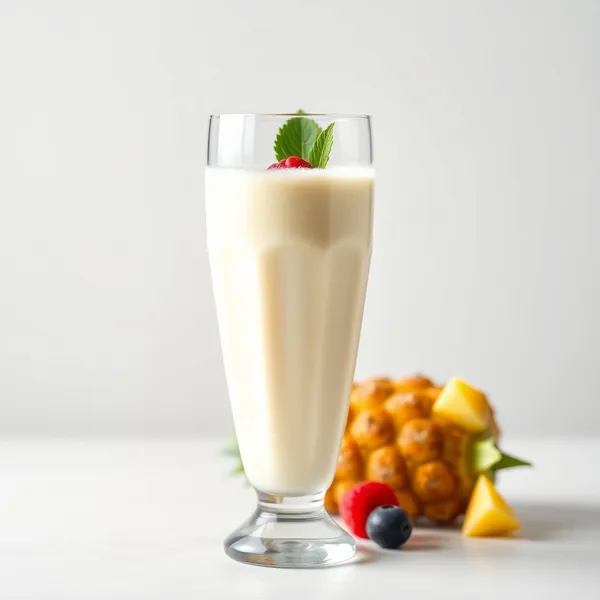 Pre-Workout Pineapple Kefir Milk Smoothie