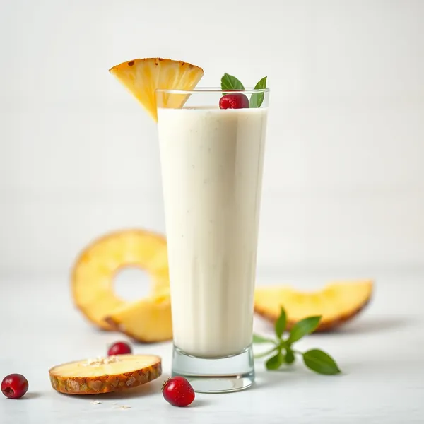 Ananas-Hafermilch-Smoothie vor dem Training