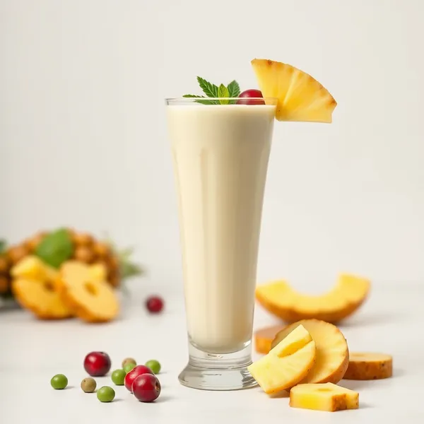 Smoothie Ananas e Latte di Piselli Pre-Allenamento