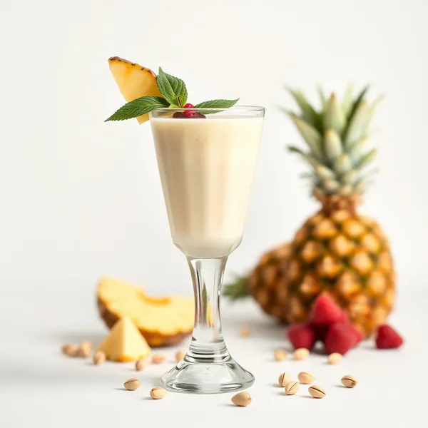 Smoothie de Abacaxi e Pistache Pré-Treino