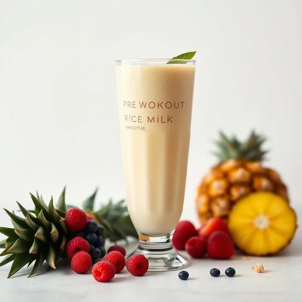 Smoothie de Abacaxi e Leite de Arroz Pré-Treino