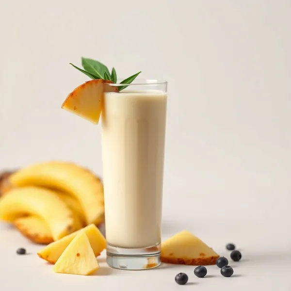 Pre-Workout Pineapple Soy Milk Smoothie
