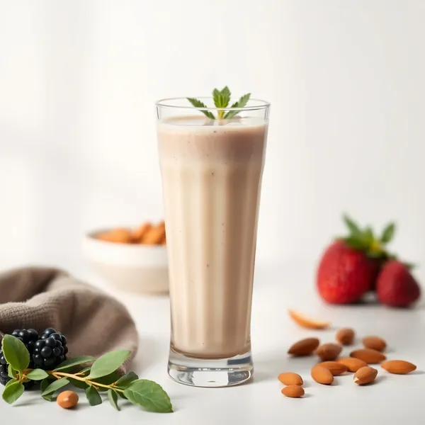Batido de Leite de Amêndoa com Proteína Pré-Treino