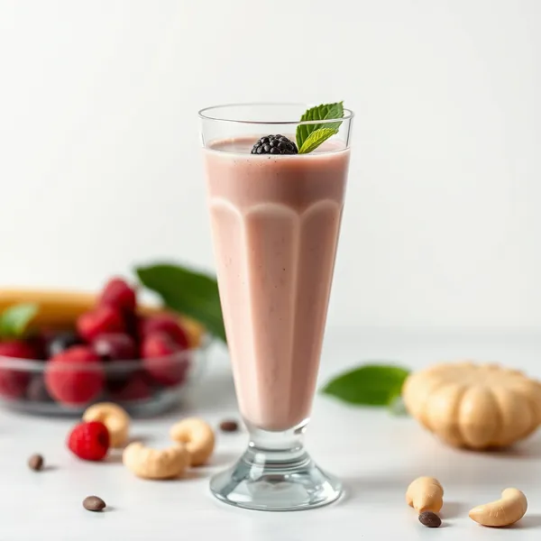 Smoothie de Leite de Caju com Proteína Pré-Treino