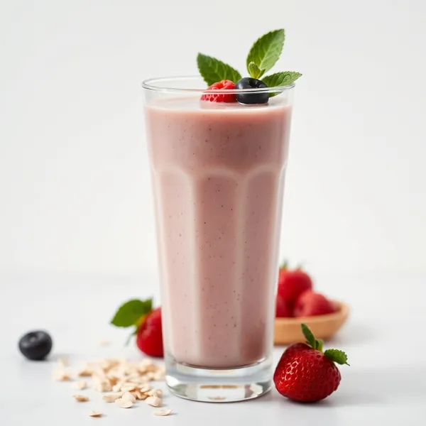 Smoothie de Leite de Aveia e Proteína Pré-Treino