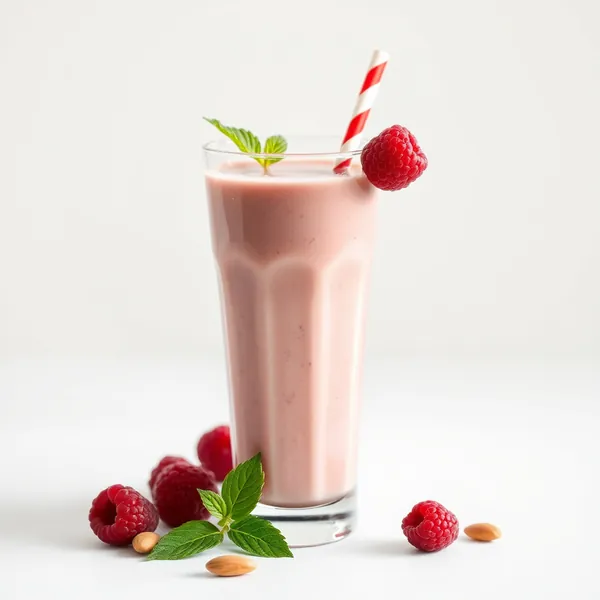 Pre-Workout Raspberry Almond Milk Smoothie