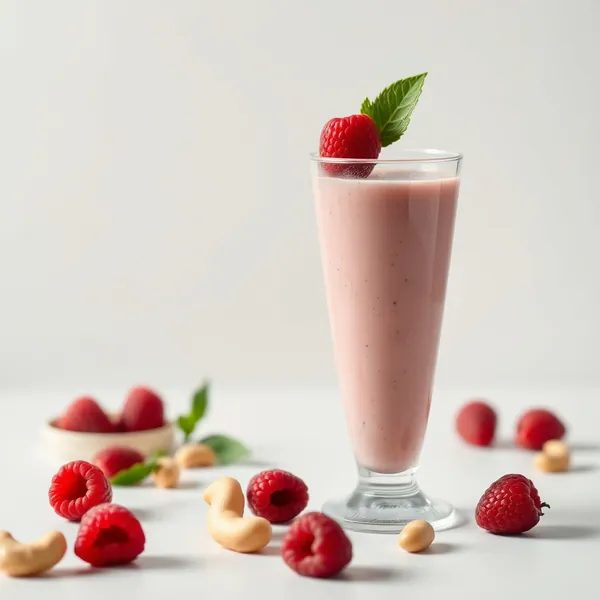 Pre-Workout Raspberry Cashew Milk Smoothie