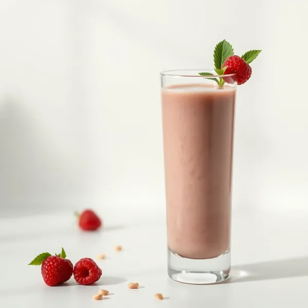 Pre-Workout Raspberry Hazelnut Milk Smoothie