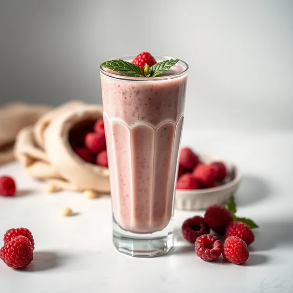 Pre-Workout Raspberry Macadamia Milk Smoothie